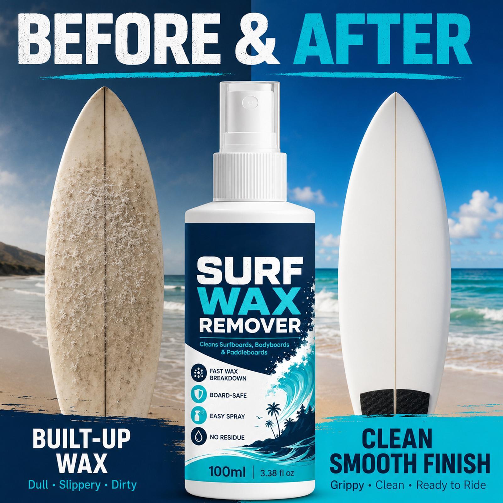 Surfboard Wax Tropical - Surf Wax Cleaner Portable Eco-friendly Safe