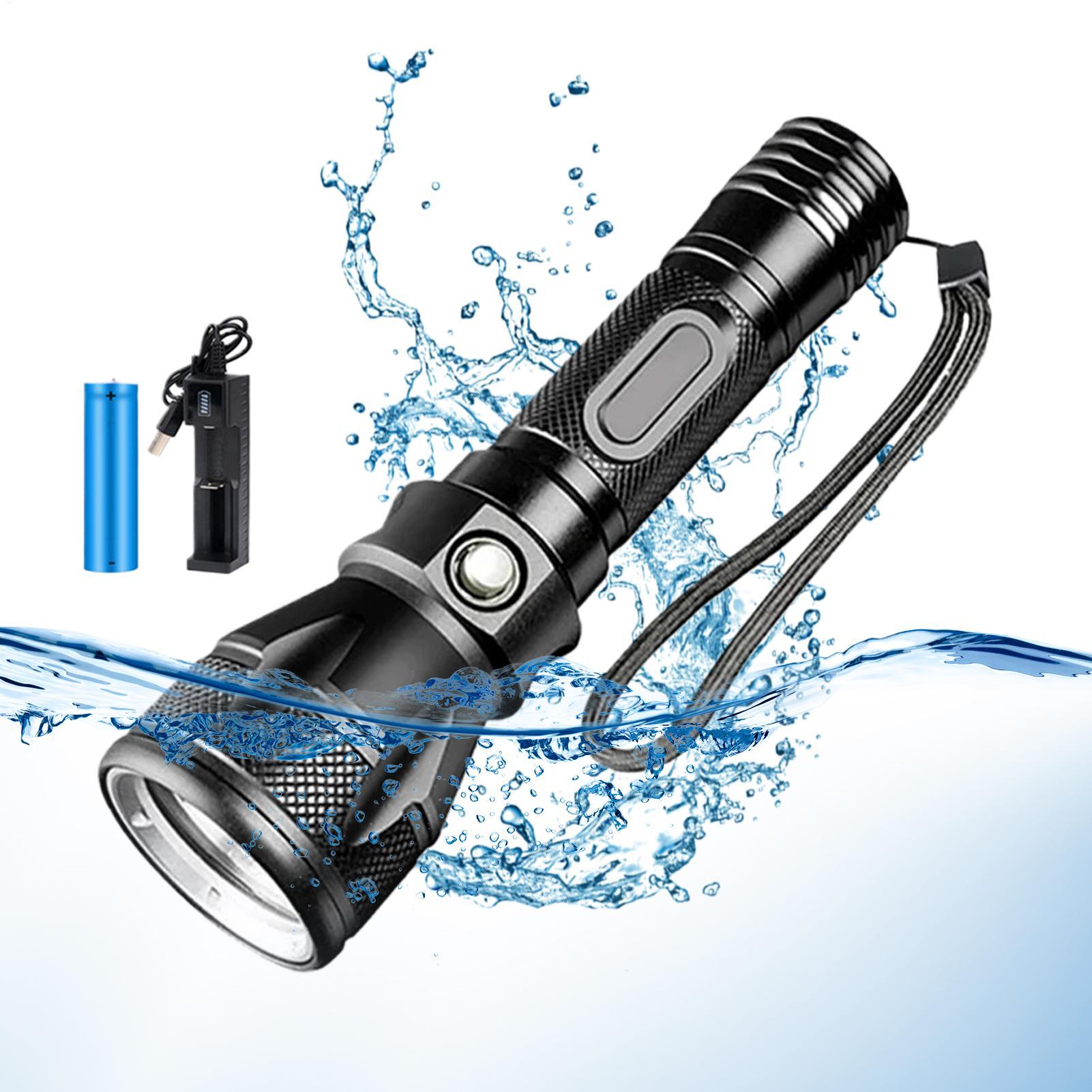 3-Mode Powerful Rechargeable W - Underwater Flashlight recension och pris