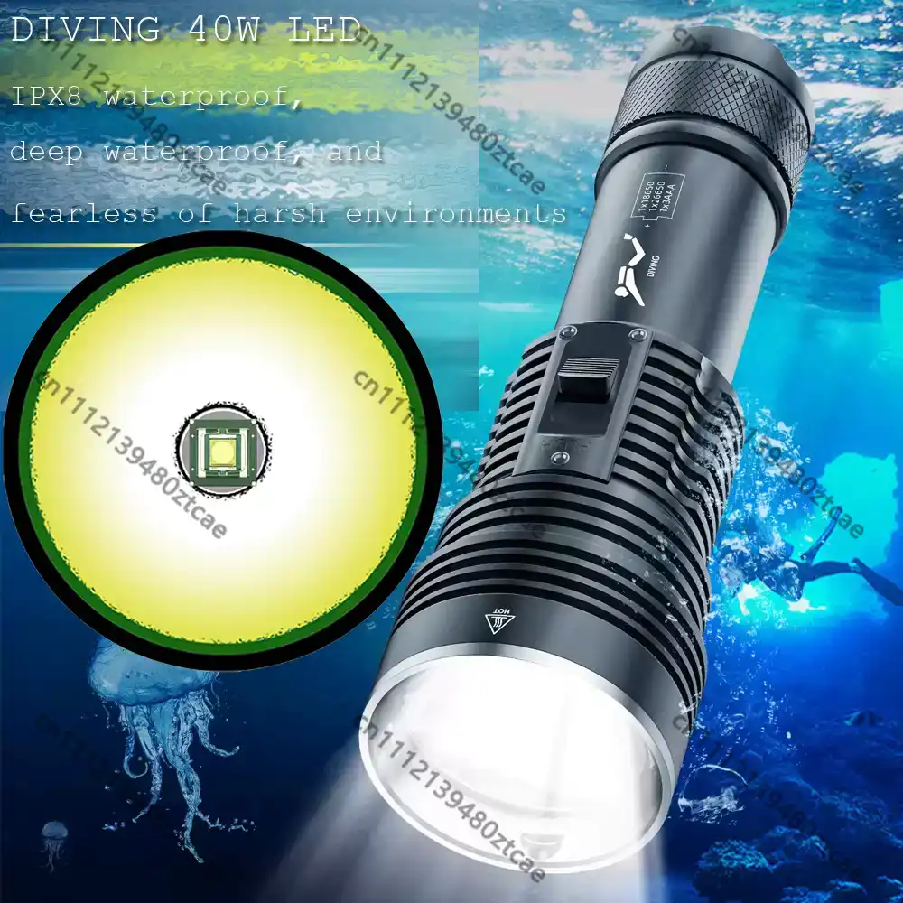 High Power White Laser Diving  - Underwater Flashlight recension och pris
